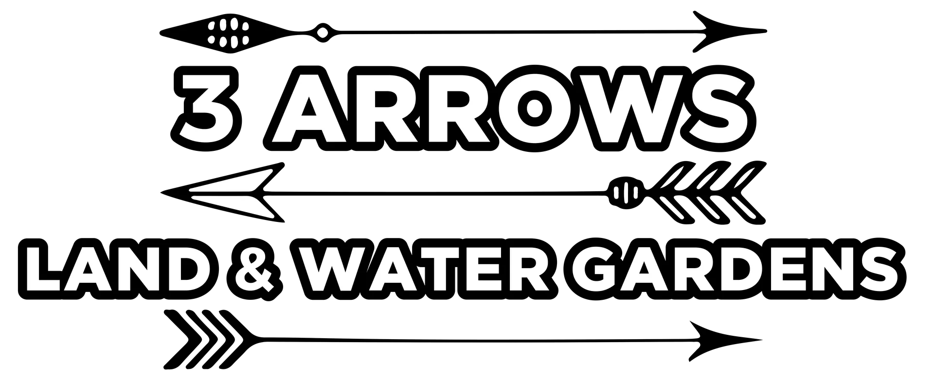 3 arrows landscaping york county sc landscaper water features landscape design logo